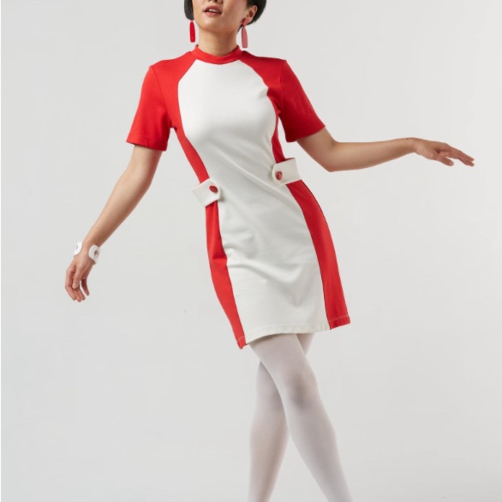 Gimmick Clothing by Rachel Antone Andre Red and White Mini Dress